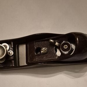 Vintage Hand Plane in Dark Brown with Metal Accents